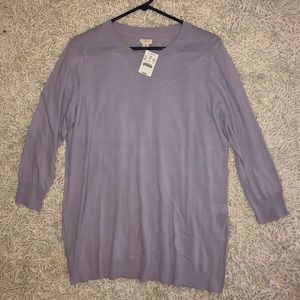 Tunic length thin sweater